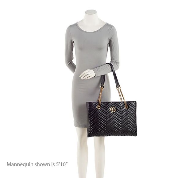 Gucci Matelasse Calfskin GG Marmont Medium Chain Tote - Picture 5 of 16